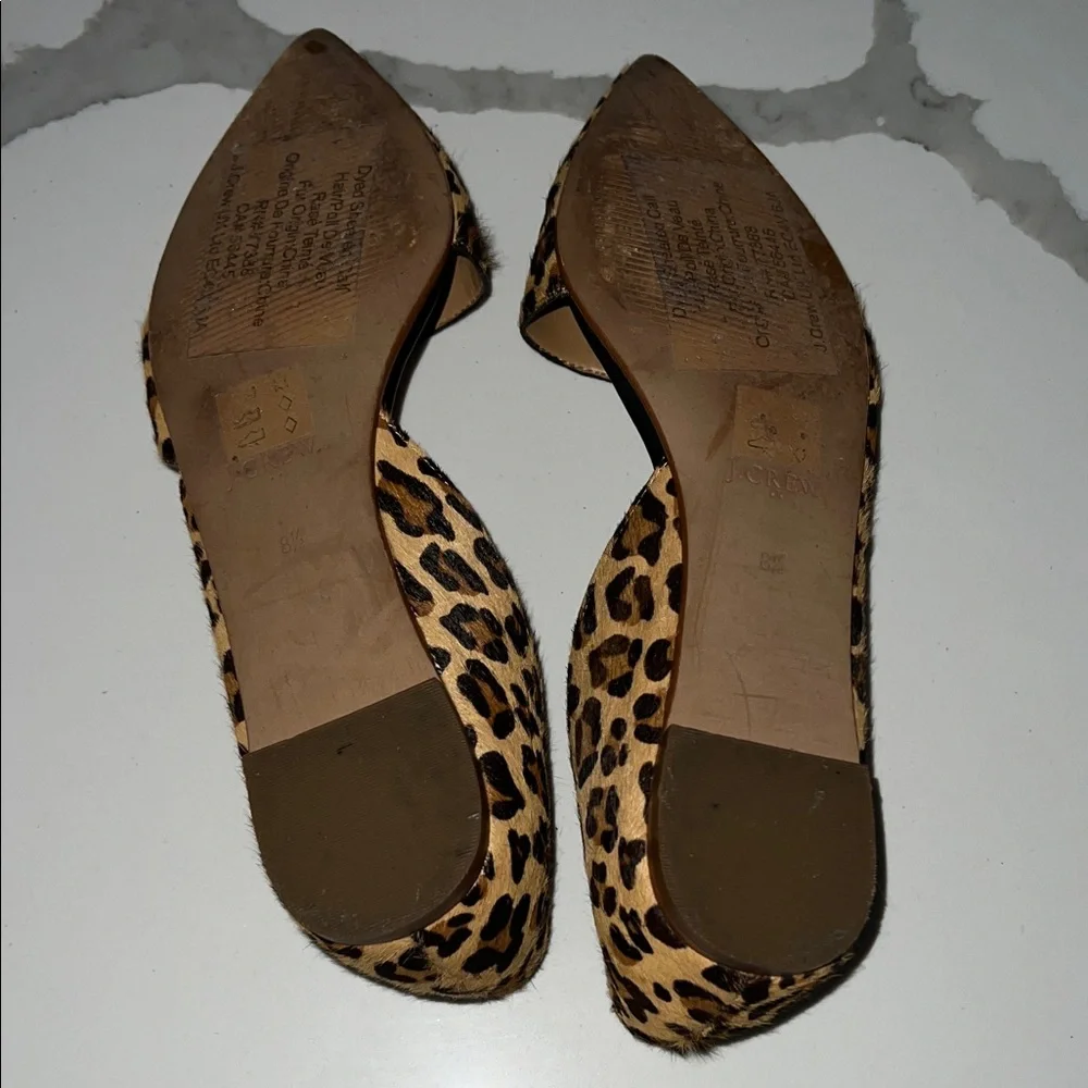 J. Crew D’ Orsay calf hair leopard flats - Picture 4 of 6
